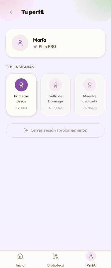 Galería de insignias en tu perfil